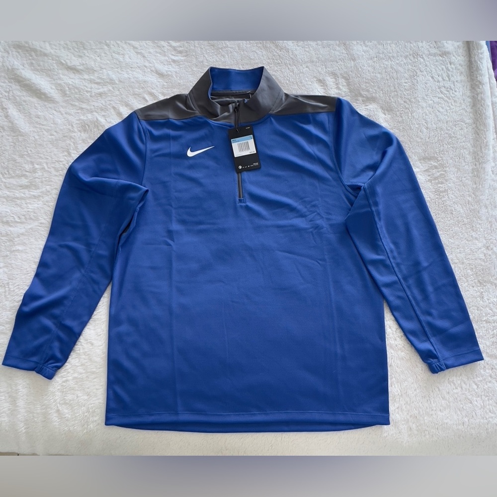 Nike Men's Dri-Fit Quarter-Zip Pullover - DH3410-480 - Royal Blue - NWT Size M